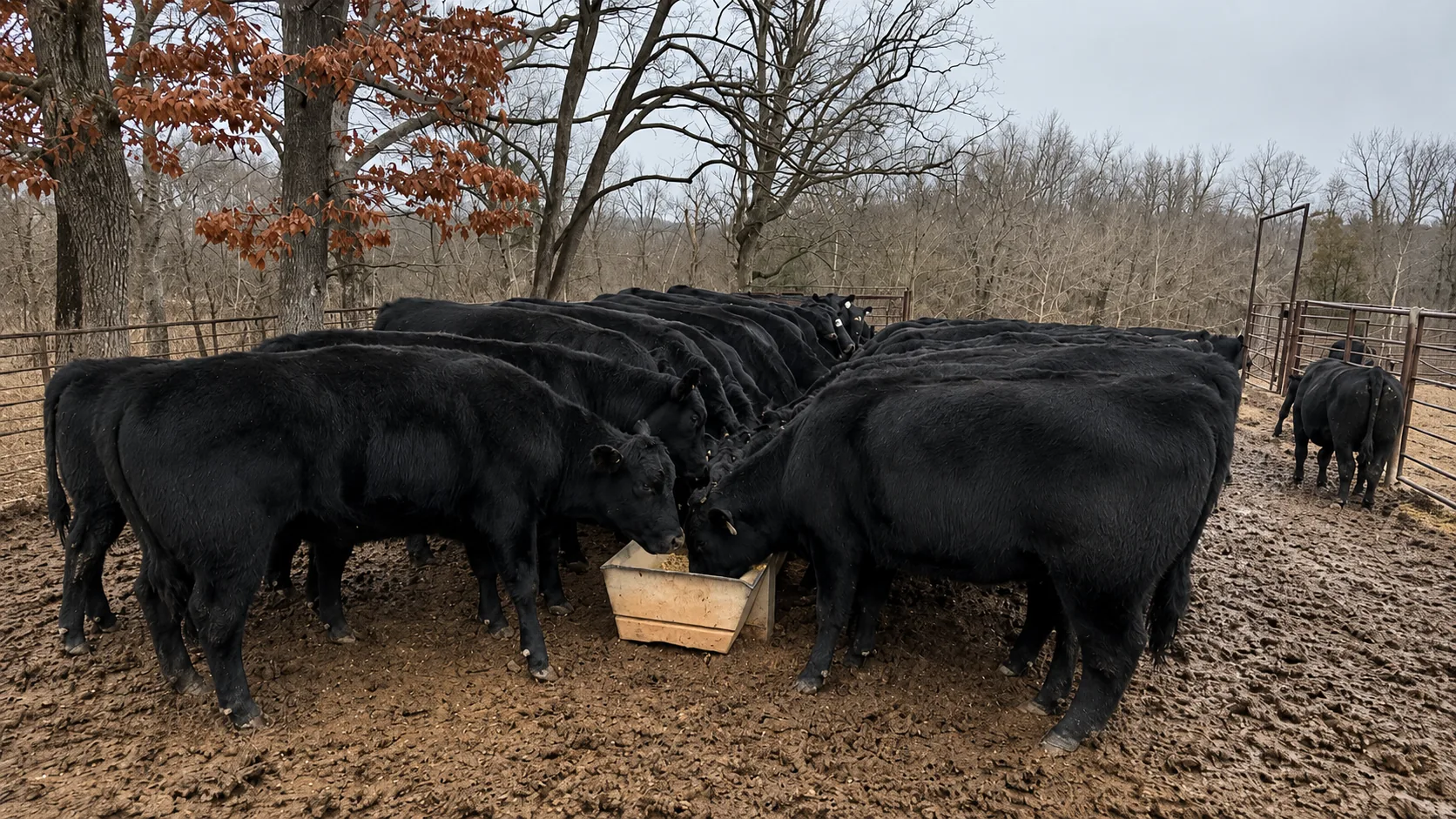Angus cattle on the pasture